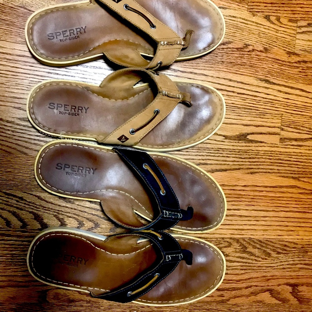 Two pair Sperry Sandals Size 13 Men- Selling both together